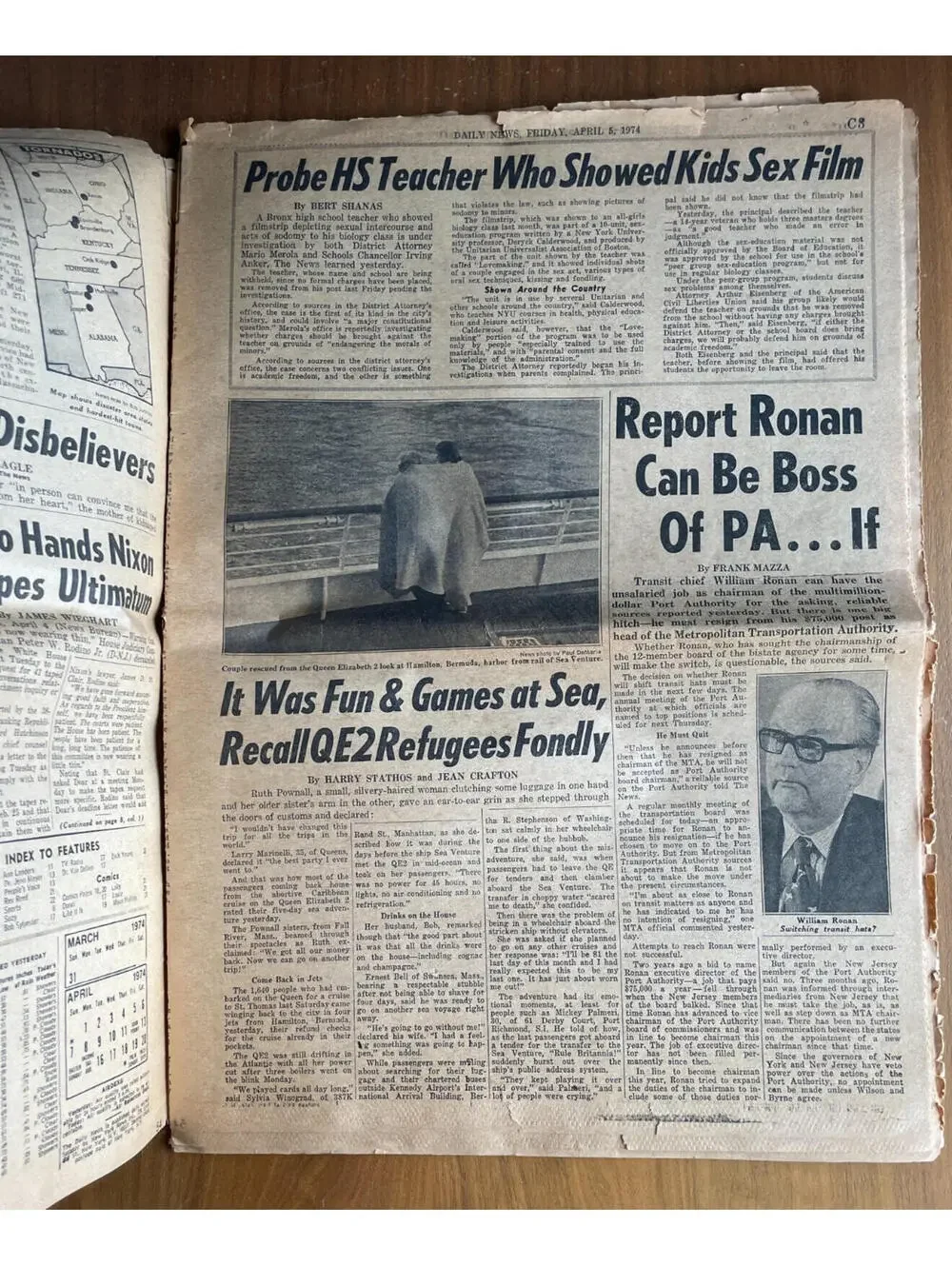 Aaron Hits 714 Ties The Babe Daily News Newspaper Apr 5 1974